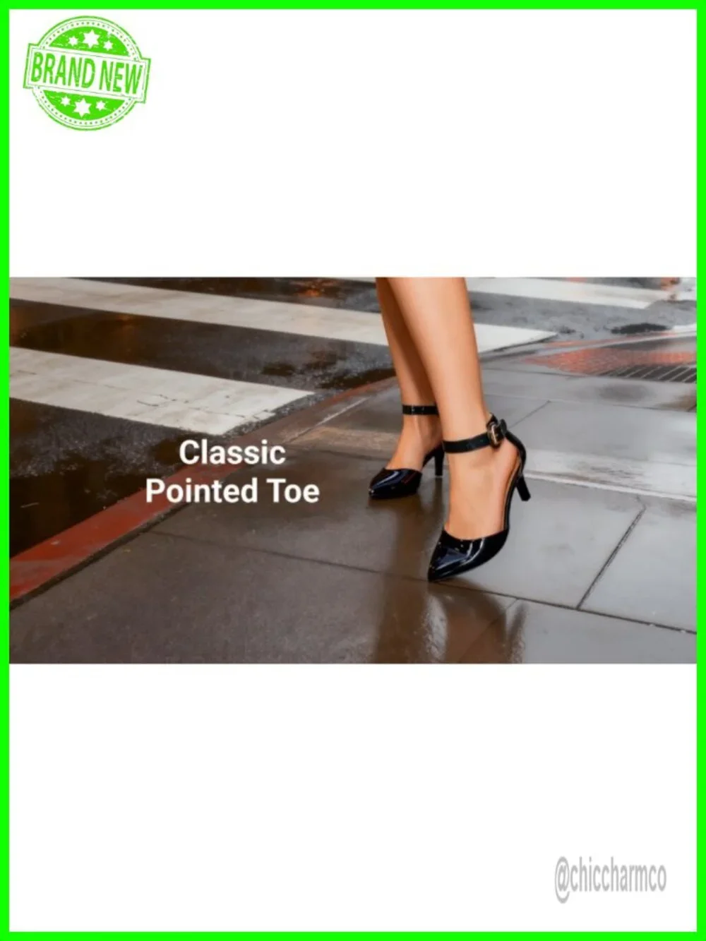 Kitten Heels Ankle Strap Pumps Faux Leather Low Heels Dress Shoes Women's